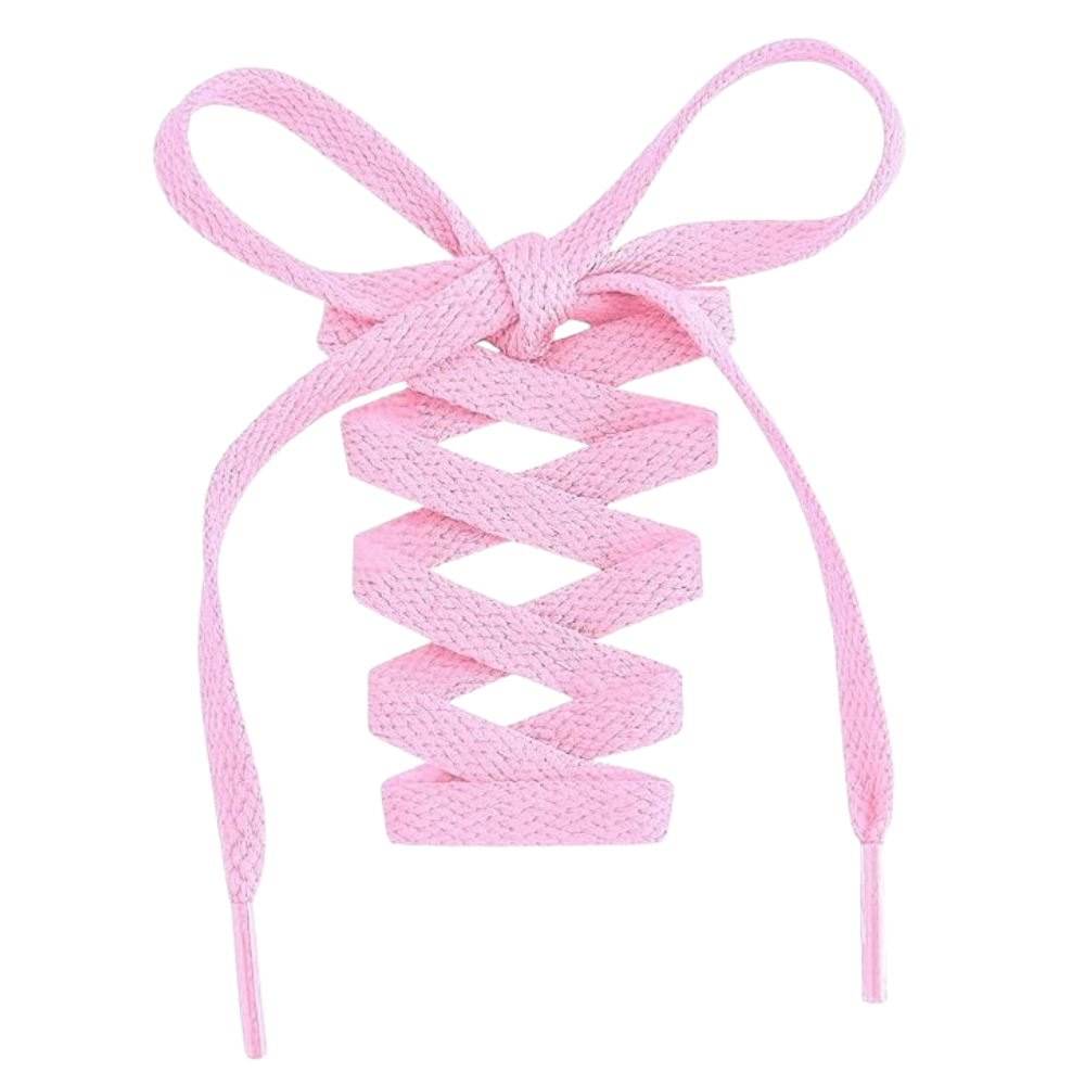 Pair of 2 Flat Shoelaces for Sneakers