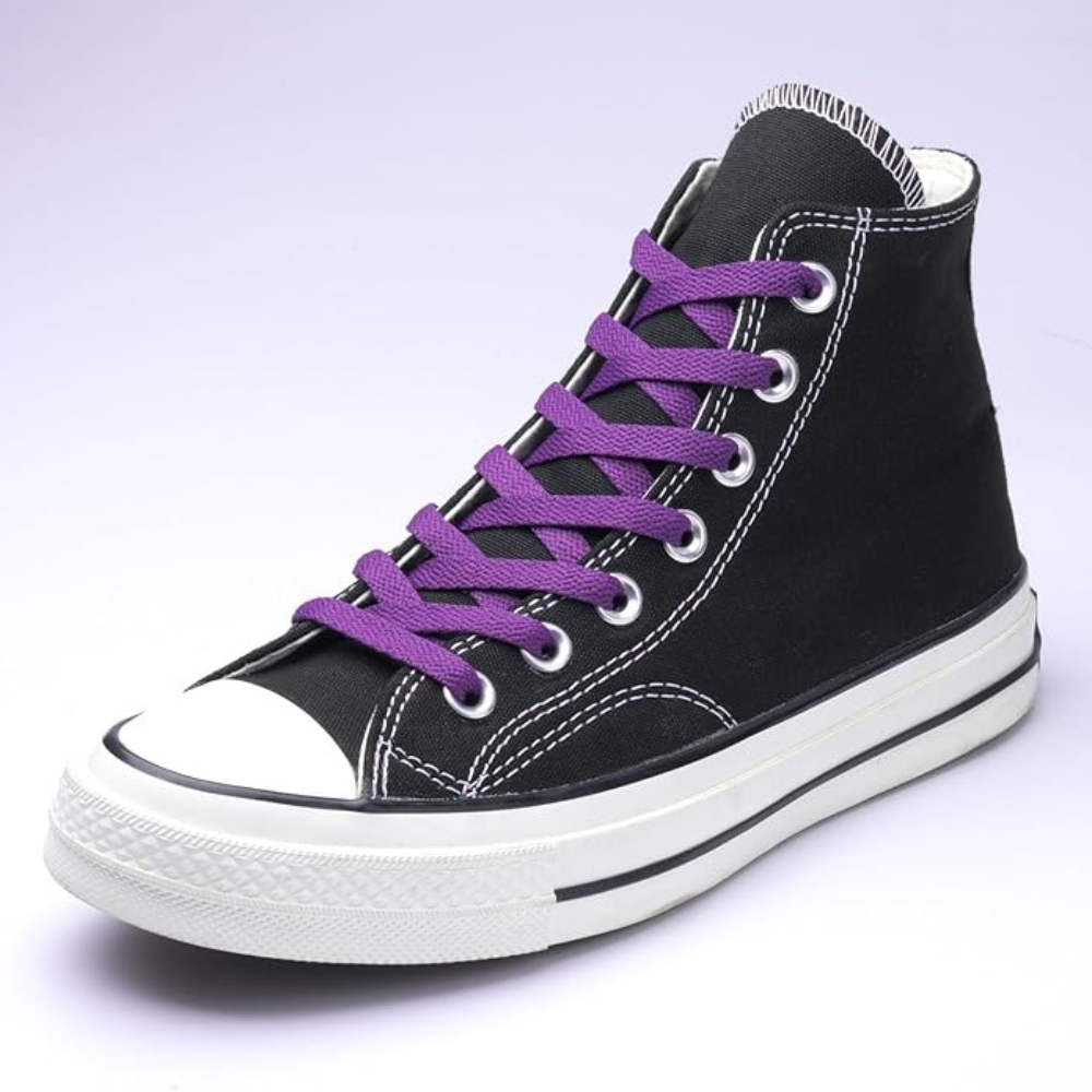 Pair of 2 Flat Shoelaces for SneakersPair of 2 Flat Shoelaces - Image 33