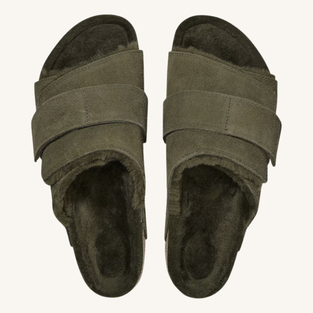 Kyoto Shearling Jacket Men Classic Warm Winter OuterwearKyoto Shearling Sandal Shoes Comfortable Casual Footwear - Image 8