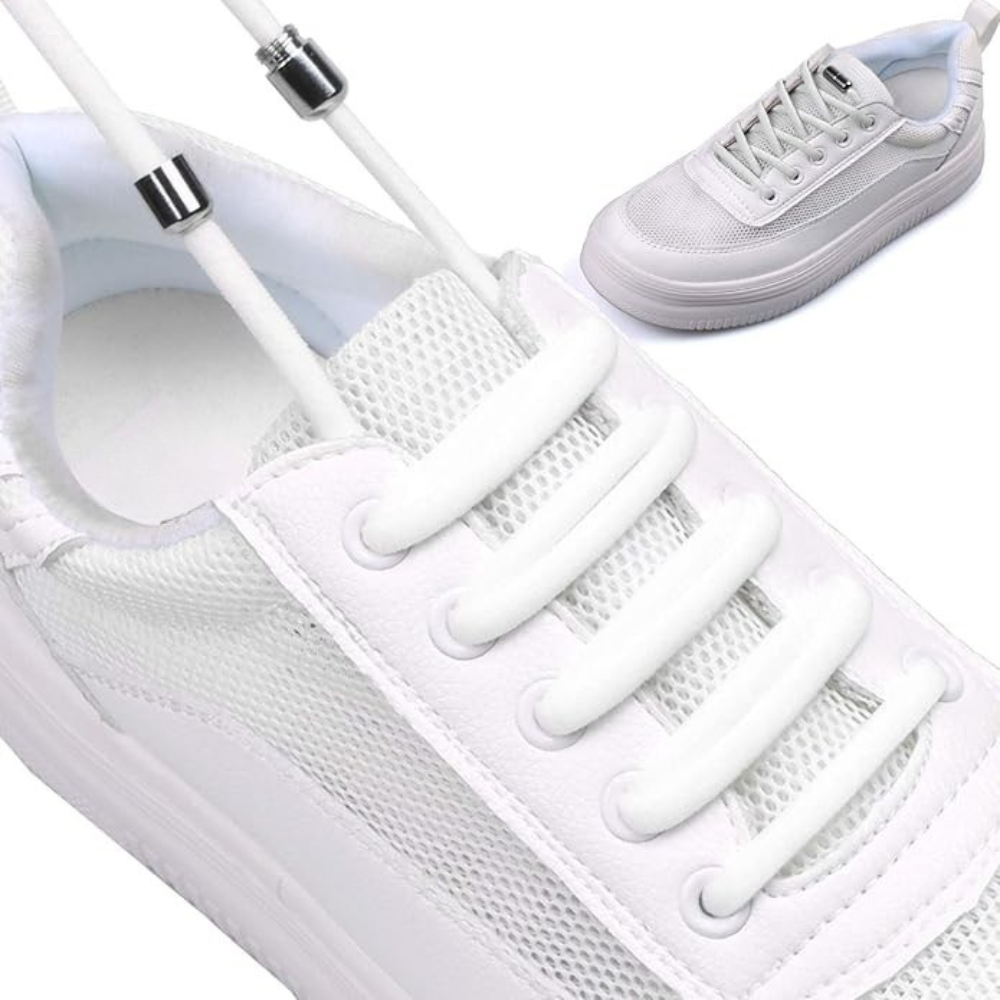 Half Round No Tie Elastic Stretch Tieless Shoelaces   