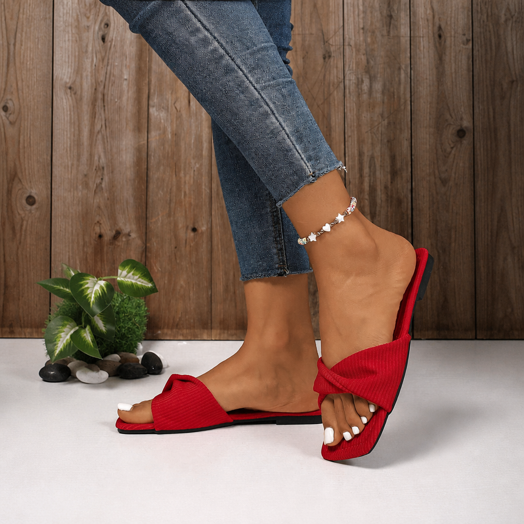 Casual Summer Flat Slip On Sandals with Comfortable Design for Women