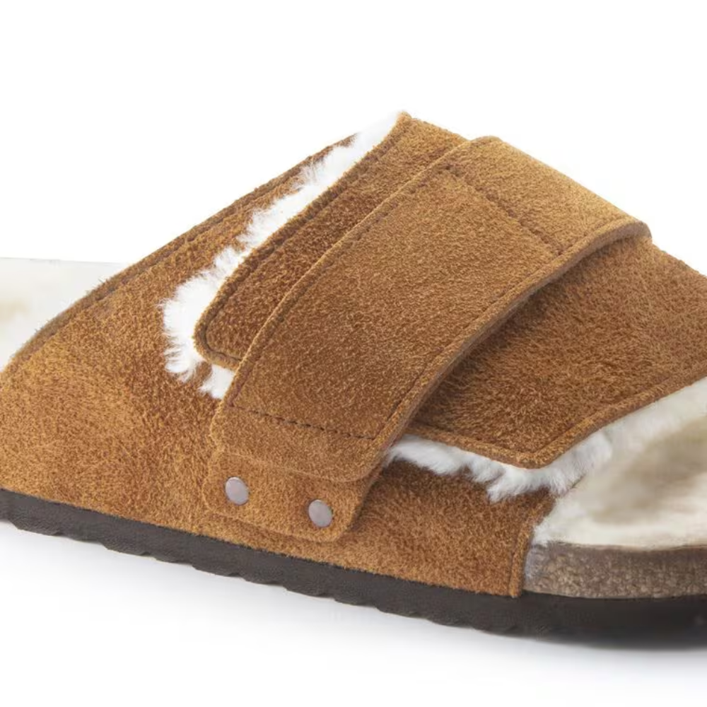 Kyoto Shearling Jacket Men Classic Warm Winter OuterwearKyoto Shearling Sandal Shoes Comfortable Casual Footwear - Image 7