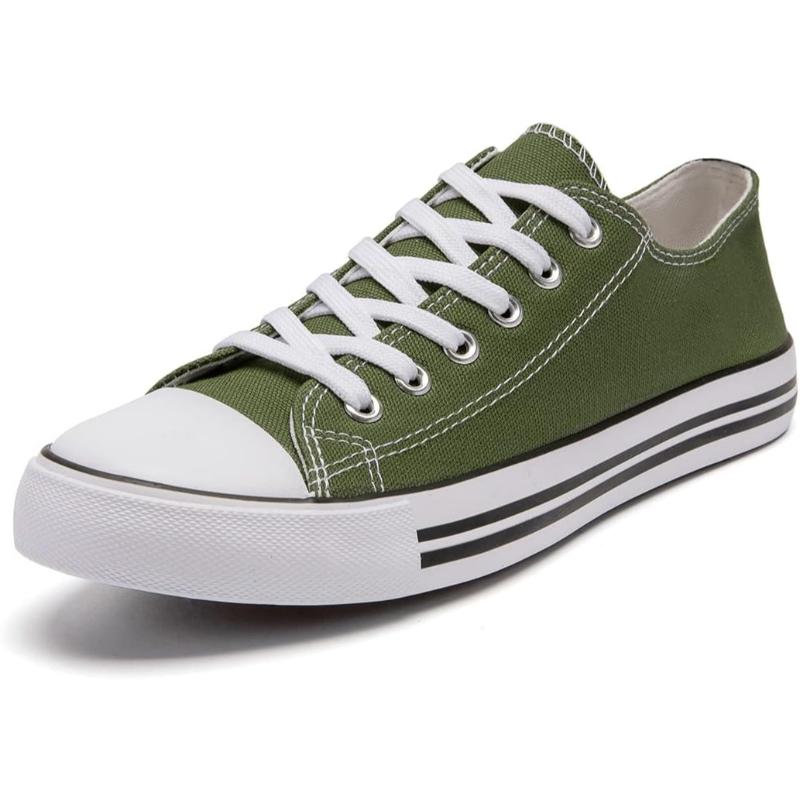 Solid Color Canvas Lace Up SneakersSolid Color Canvas Lace Up Sneakers - Image 37