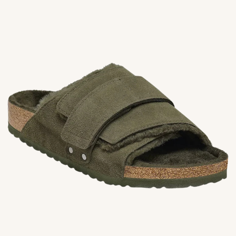 Kyoto Shearling Jacket Men Classic Warm Winter OuterwearKyoto Shearling Sandal Shoes Comfortable Casual Footwear - Image 5