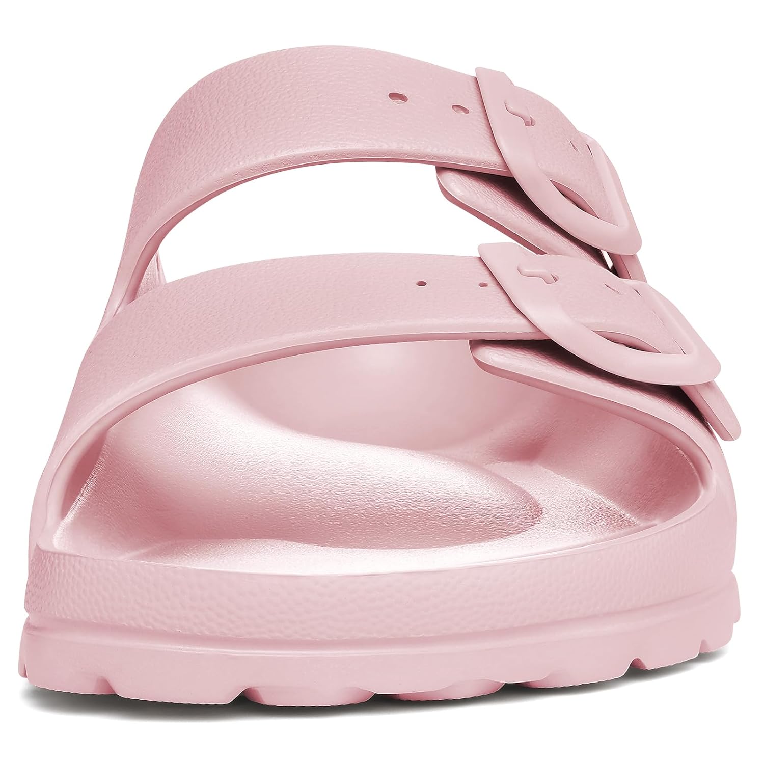 Lightweight Slip On Slide Waterproof Sandals With Adjustable Double Buckle For Women
