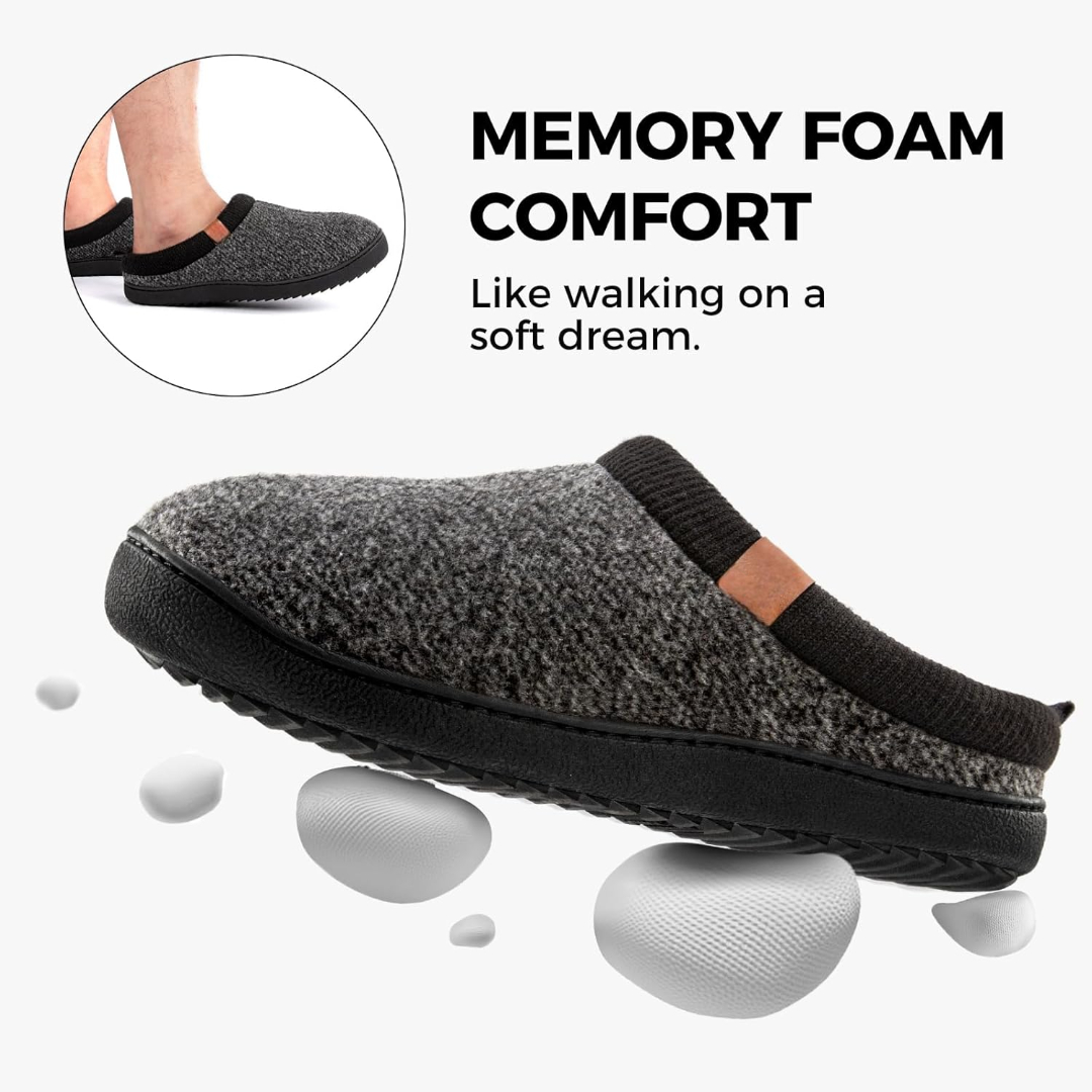 Men slippers top view