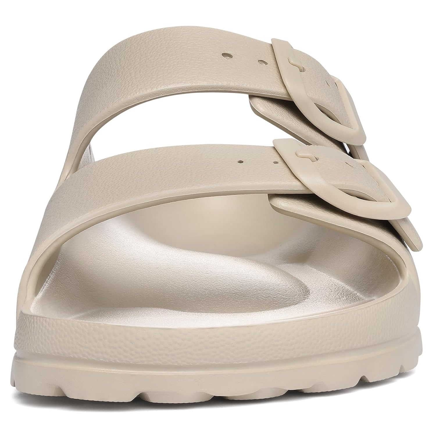 Lightweight Slip On Slide Waterproof Sandals With Adjustable Double Buckle For Women