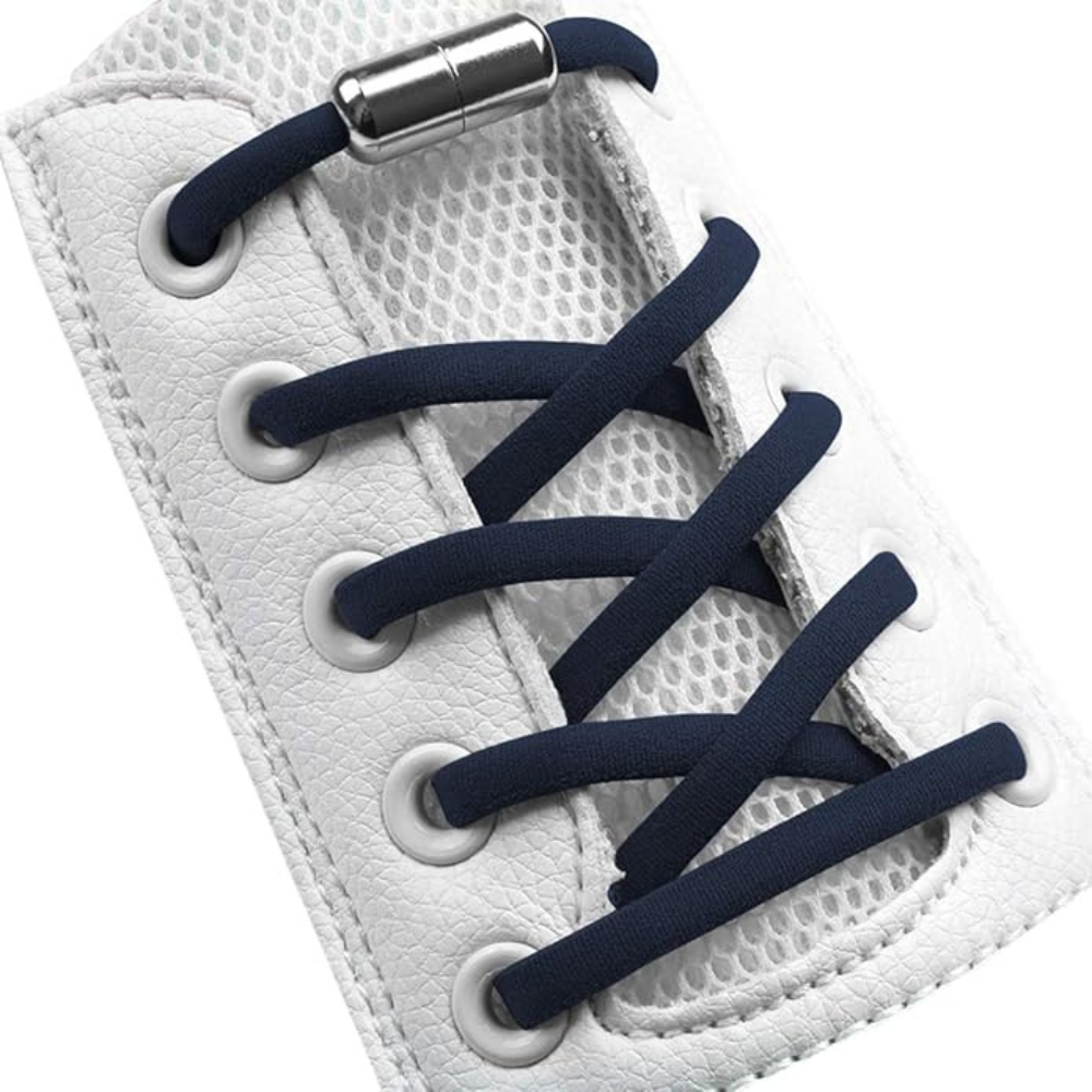 Half Round No Tie Elastic Stretch Tieless Shoelaces   