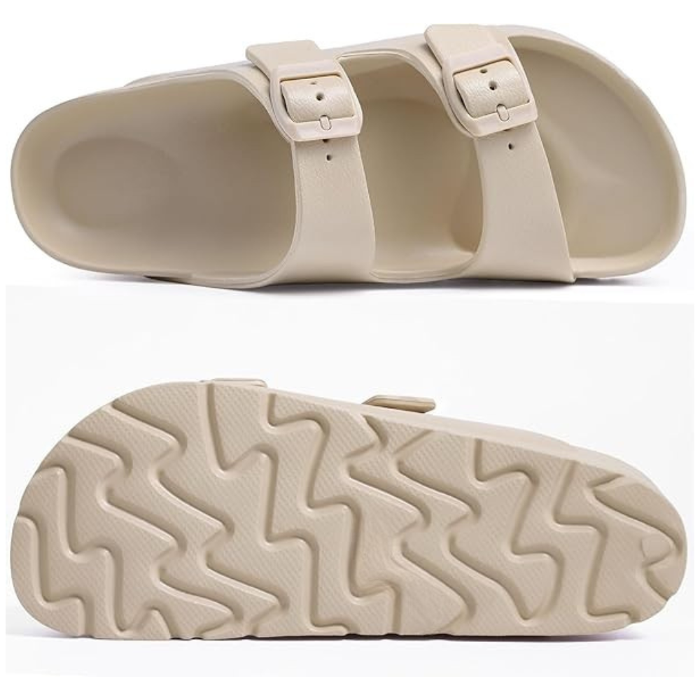 Women Lightweight Foam Slides Sandals with Adjustable BuckleWomen Lightweight Foam Slides Sandals With Adjustable Buckle - Image 10