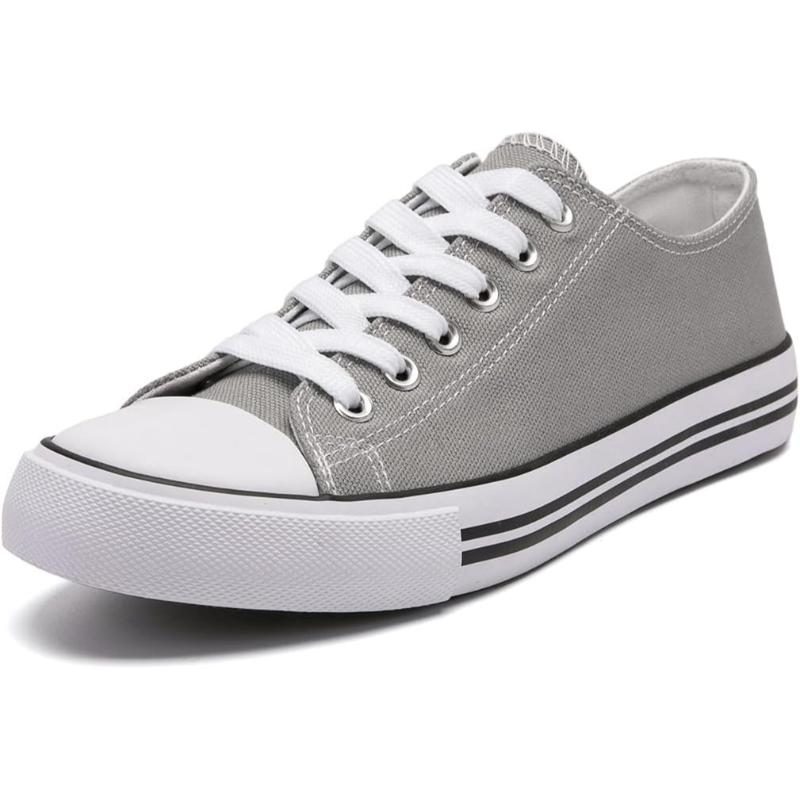 Solid Color Canvas Lace Up SneakersSolid Color Canvas Lace Up Sneakers - Image 54