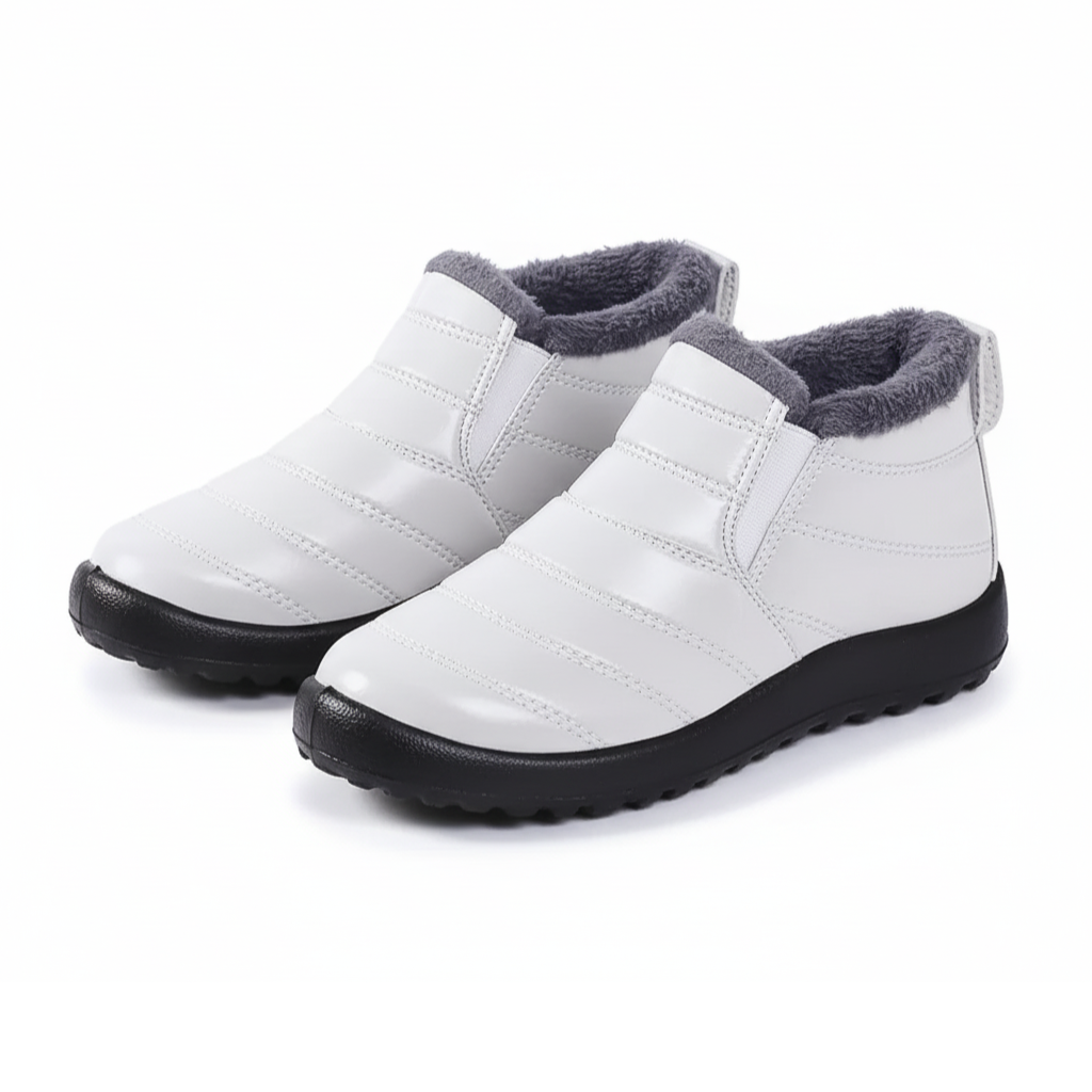 Slip On Winter Boots For Women With Thick Fabric Upper And PU SoleSlip On Winter Boots For Women With Thick Fabric Upper And PU Sole - Image 8