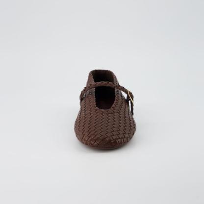 Woven Bistro Mary Jane Flat Shoes