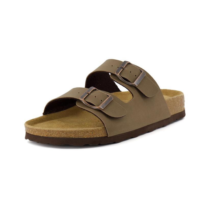 Cork Adjustable Sandals - Indoor Outdoor in Black - Right Side