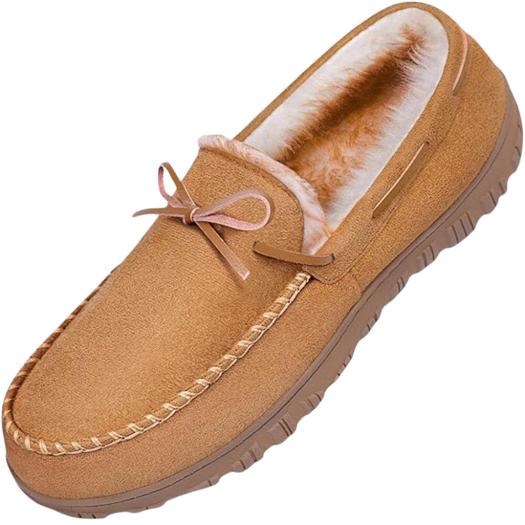 Men Moccasin With Cozy Memory Foam Slippers