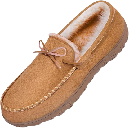 Men Moccasin With Cozy Memory Foam Slippers