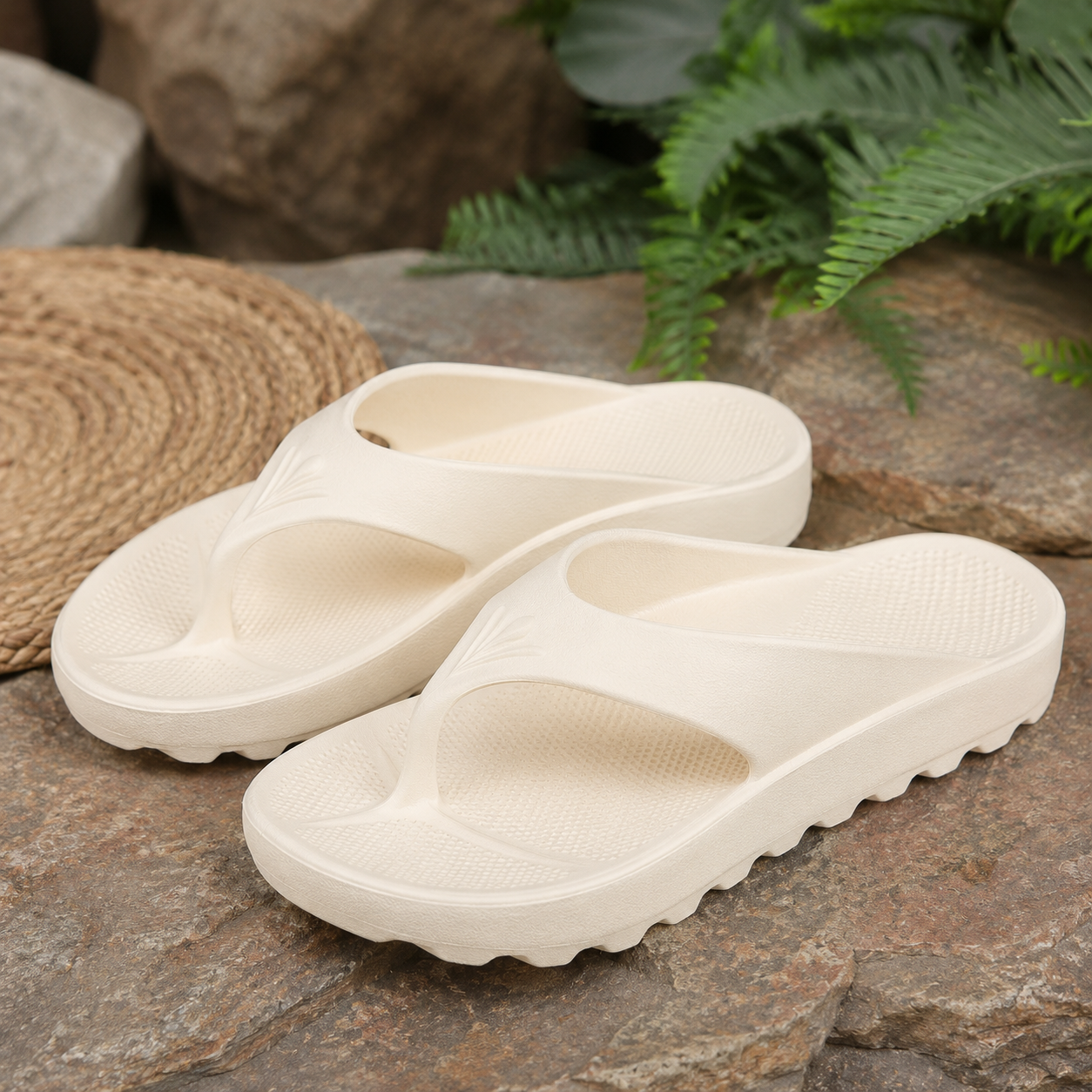 Casual Solid Open Toe Flip Flops For Women