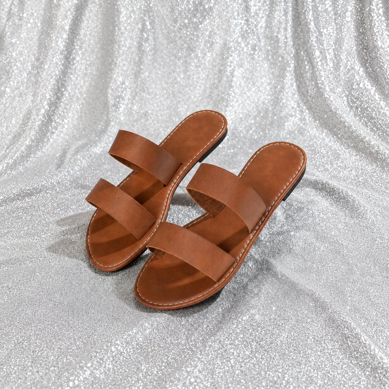 Versatile Double Strap Flat Sandals For Women