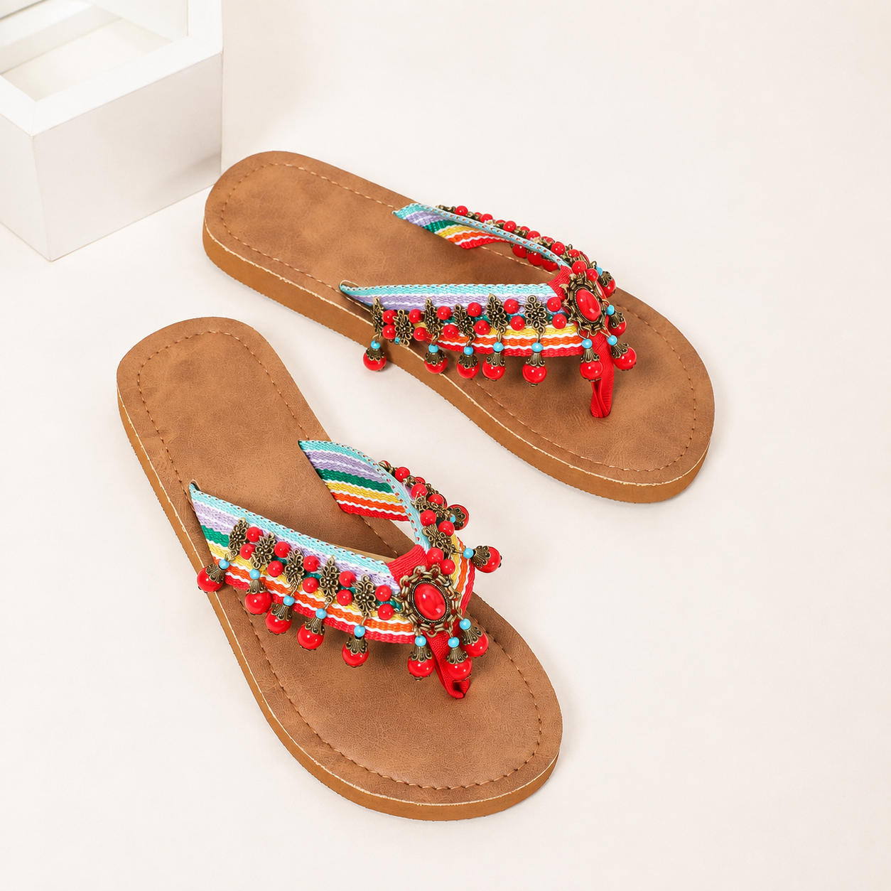 Bohemian Style Beachwear Slippers For Women