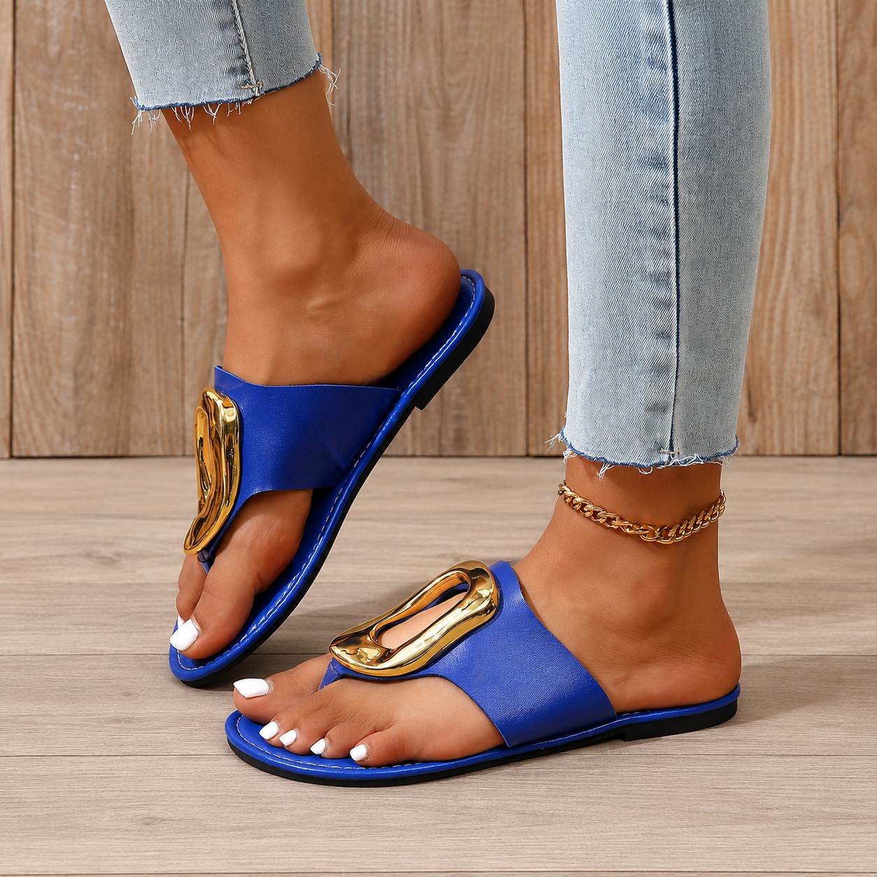 Casual Fashion Daily Wear Flat Flip Flop Slippers For Women
