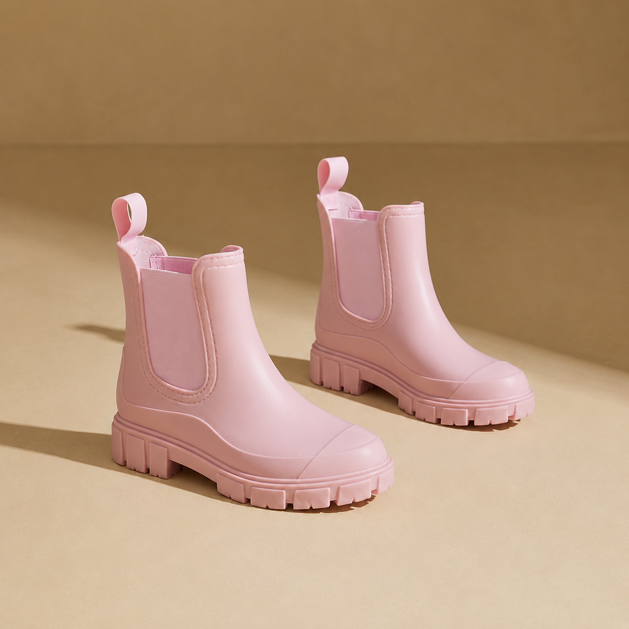 Waterproof Slip On Rain Boots With Non Slip Round Design For Women