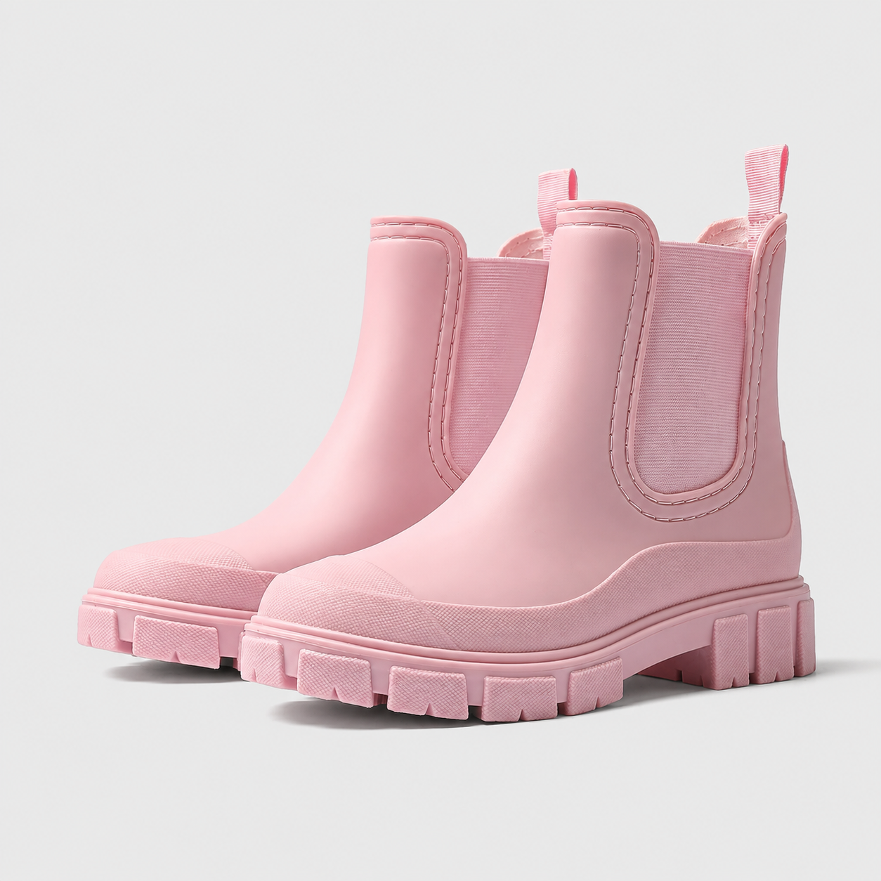 Waterproof Slip On Rain Boots With Non Slip Round Design For Women
