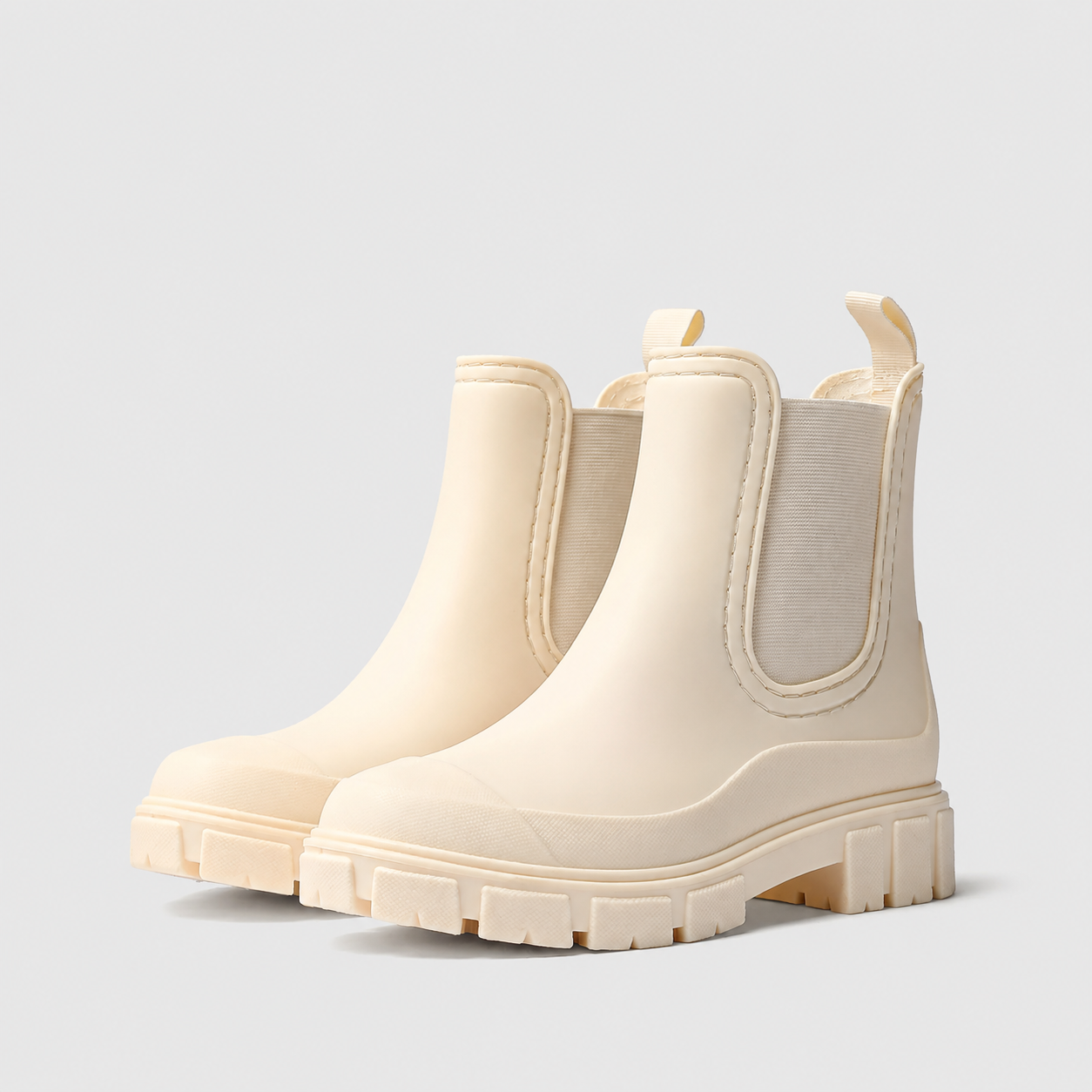 Waterproof Slip On Rain Boots With Non Slip Round Design For Women