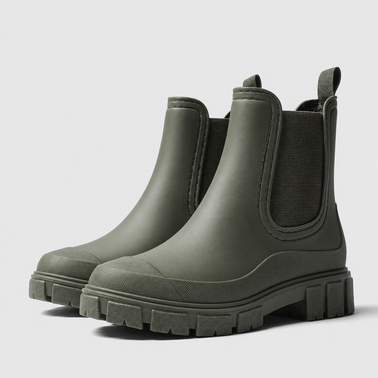 Waterproof Slip On Rain Boots With Non Slip Round Design For Women