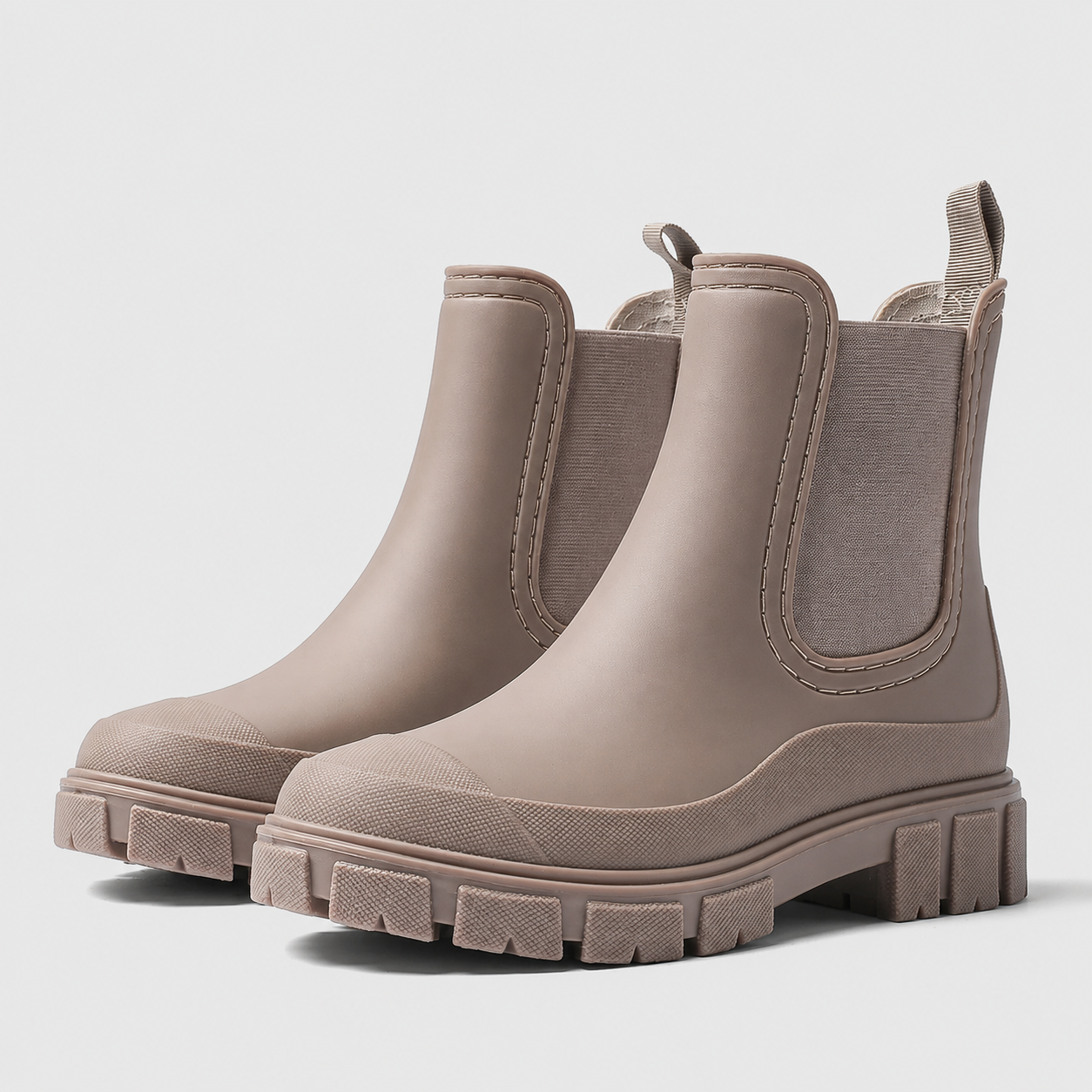 Waterproof Slip On Rain Boots With Non Slip Round Design For Women