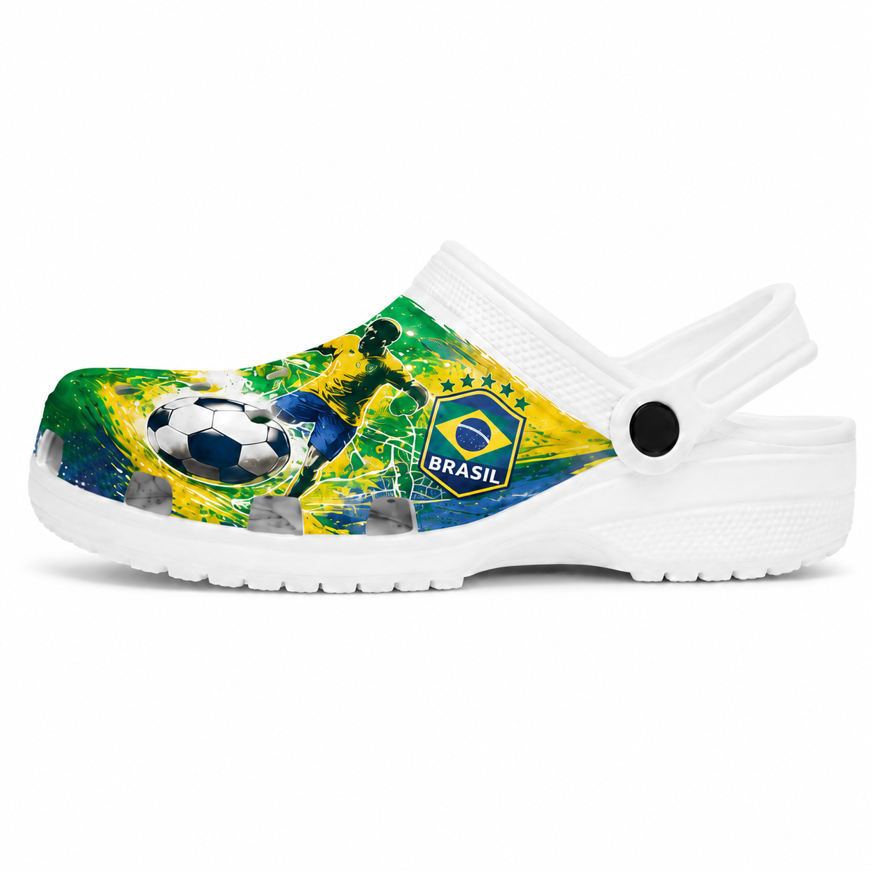 World Cup 2026 Brazil Football Fan Printed Clogs