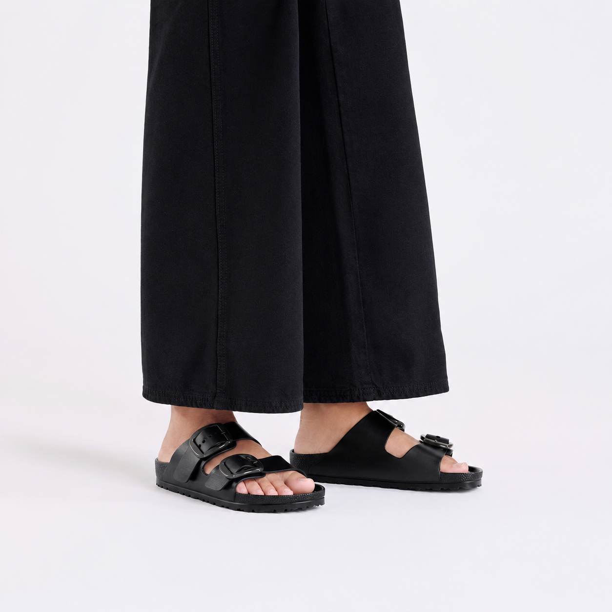 Unisex Classic Two Strap Slip On Sandals