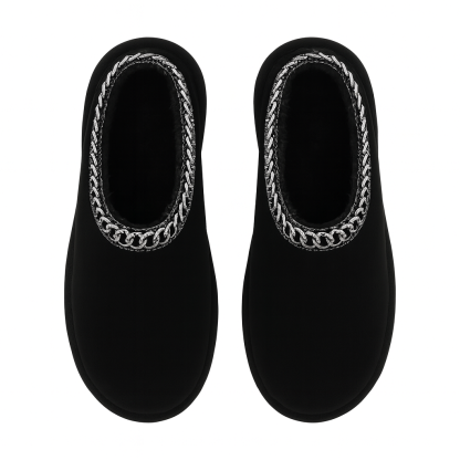 Mens Slip On Suede Lined Clog Slippers