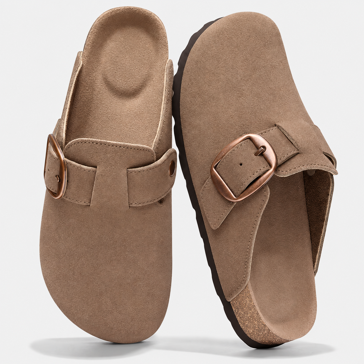 Adjustable Buckle Memory Foam Strap Slip On Clogs For Women
