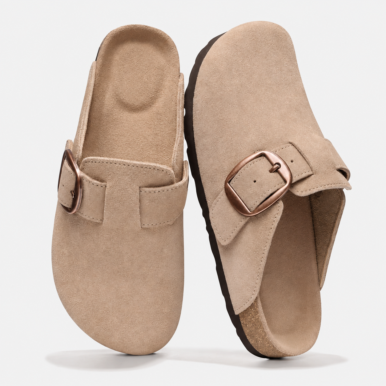 Adjustable Buckle Memory Foam Strap Slip On Clogs For Women