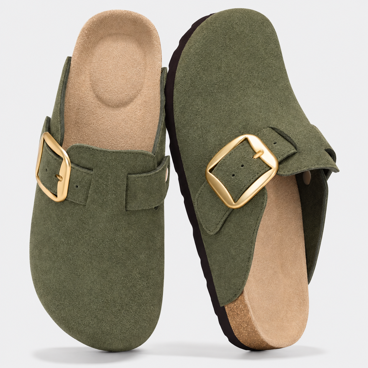 Adjustable Buckle Memory Foam Strap Slip On Clogs For Women