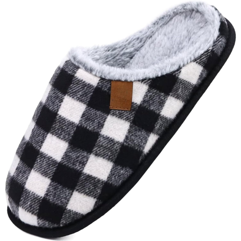 Cozy Memory Plush Scuff Slippers Slip
