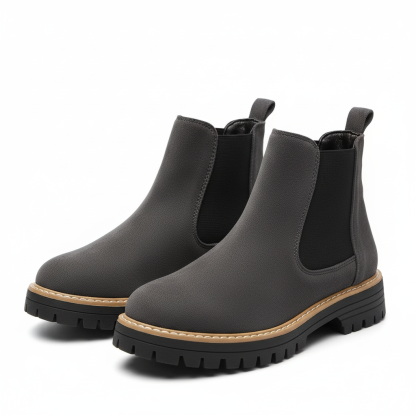 Women's Chunky Platform Chelsea Boots with Cushioned Insole