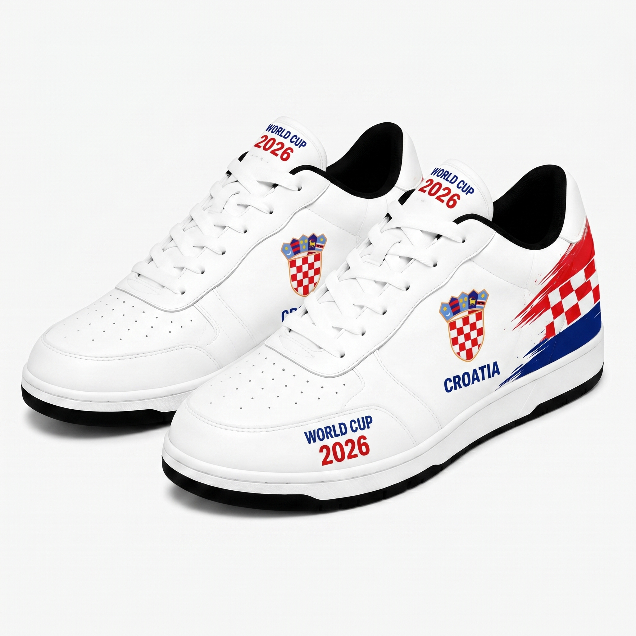 World Cup 2026 Croatia Football Fan Printed Shoes