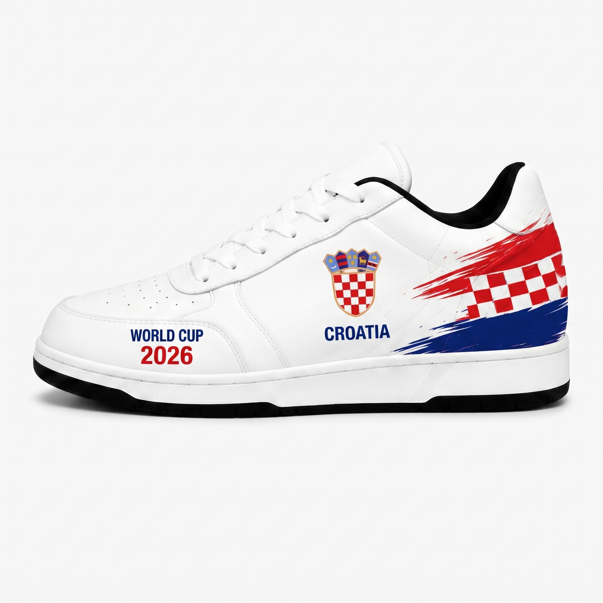 World Cup 2026 Croatia Football Fan Printed Shoes