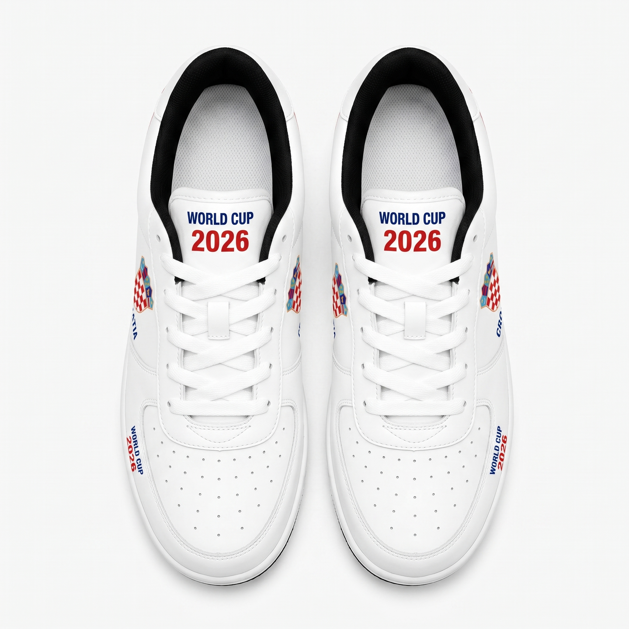 World Cup 2026 Croatia Football Fan Printed Shoes