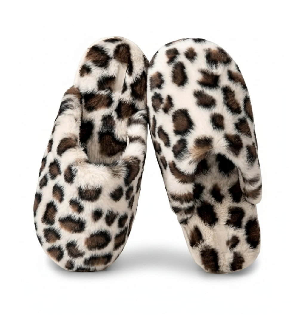 Women Soft Fuzzy Scuff Slippers With Memory Foam