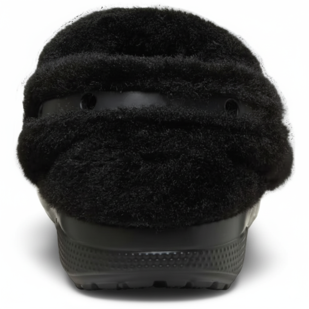 Faux Fur Lined Suede Clog With Adjustable Back Strap DesignFaux Fur Lined Suede Clog With Adjustable Back Strap Design - Image 6