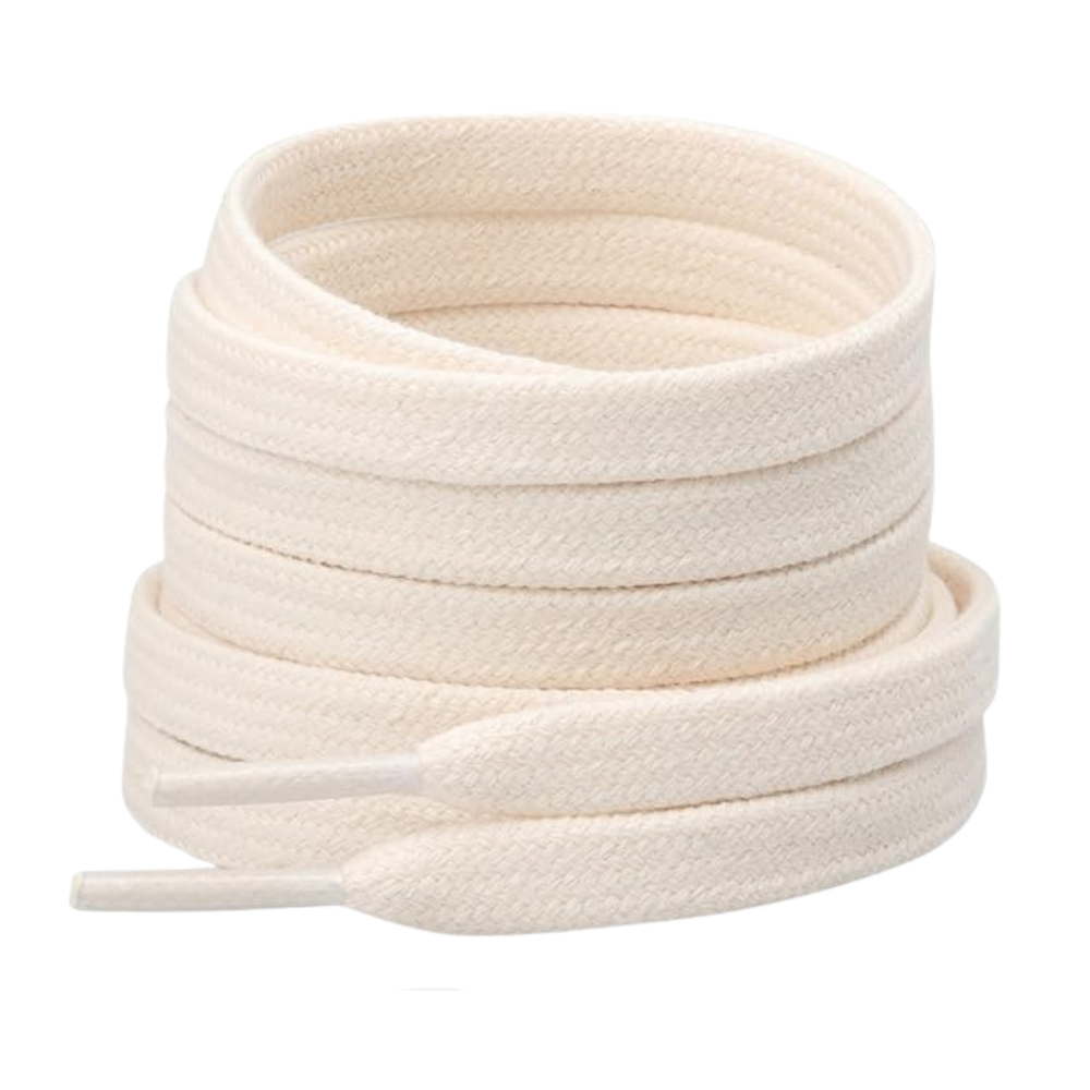 Pair of 2 Cotton Flat Shoelaces Wide for Sneakers and Athletic ShoesPair of 2 Cotton Flat Shoelaces Wide for Shoes - Image 19