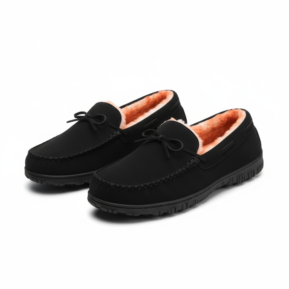 Men Moccasin With Cozy Memory Foam Slippers