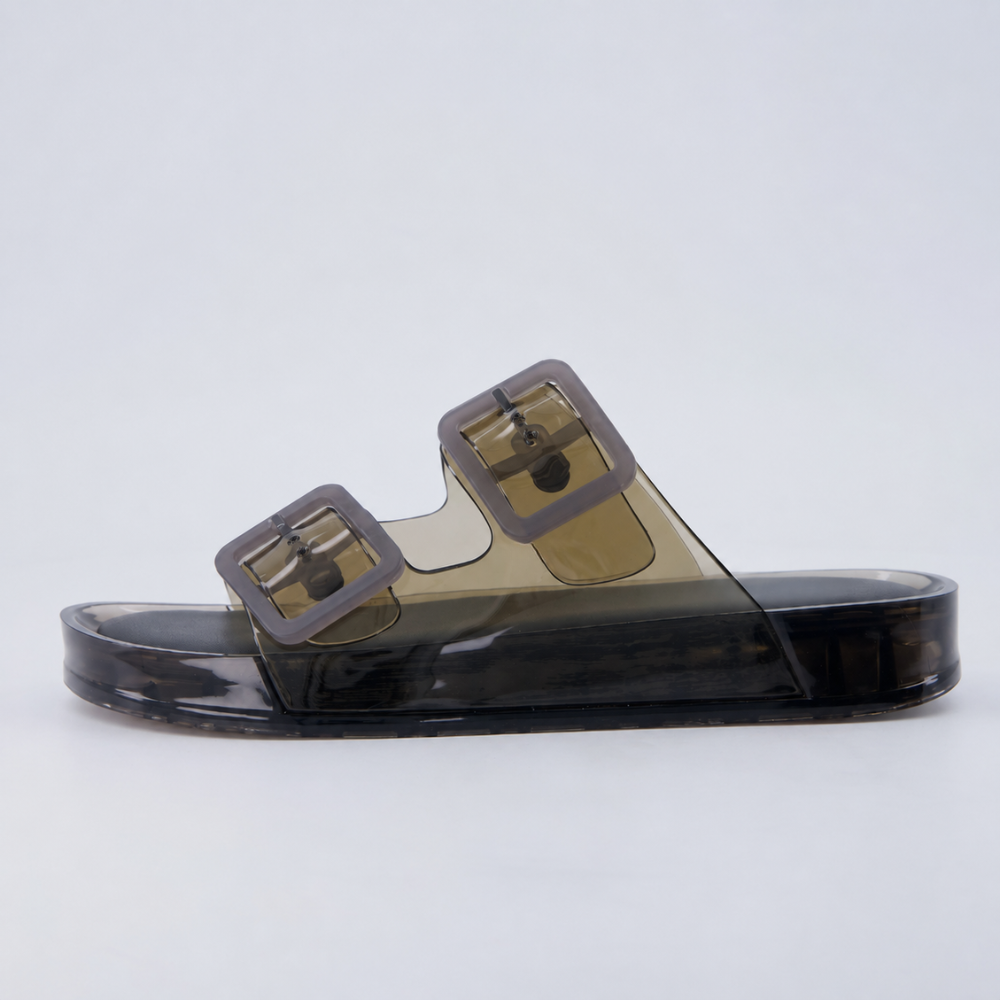 Pool Slide Waterproof Double Buckle Adjustable Slip On Sandals For Women