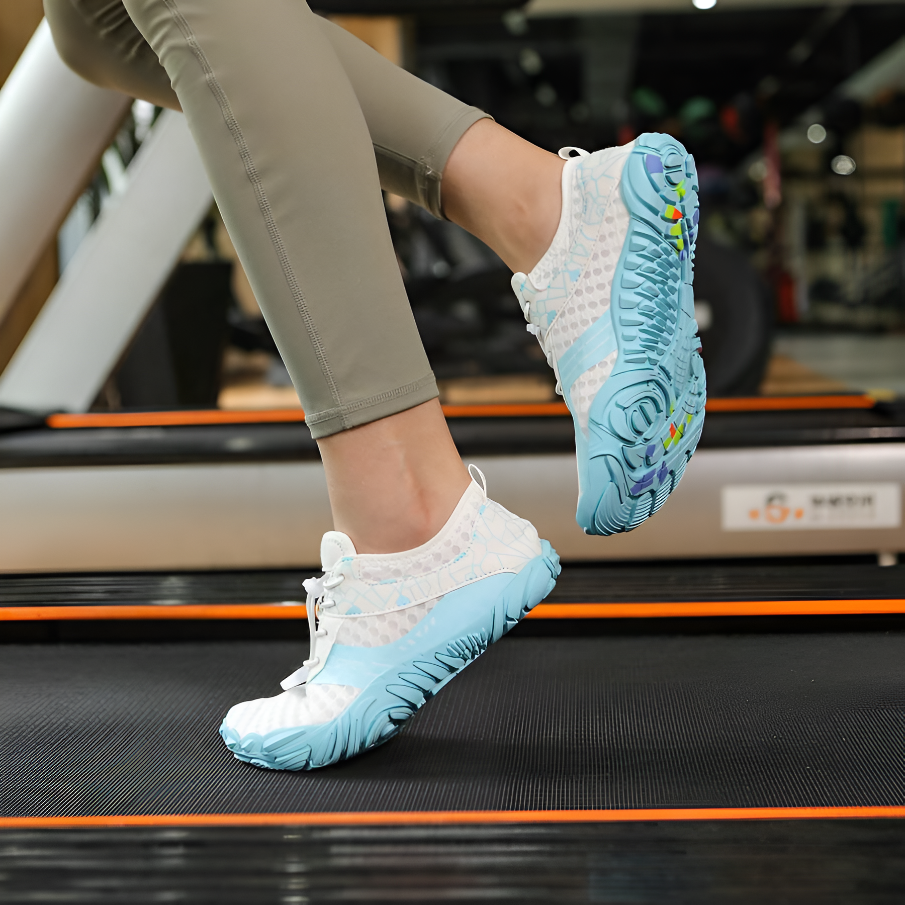 Adjustable Quick Dry Barefoot Water Shoes in Charcoal - Buckle Close-Up