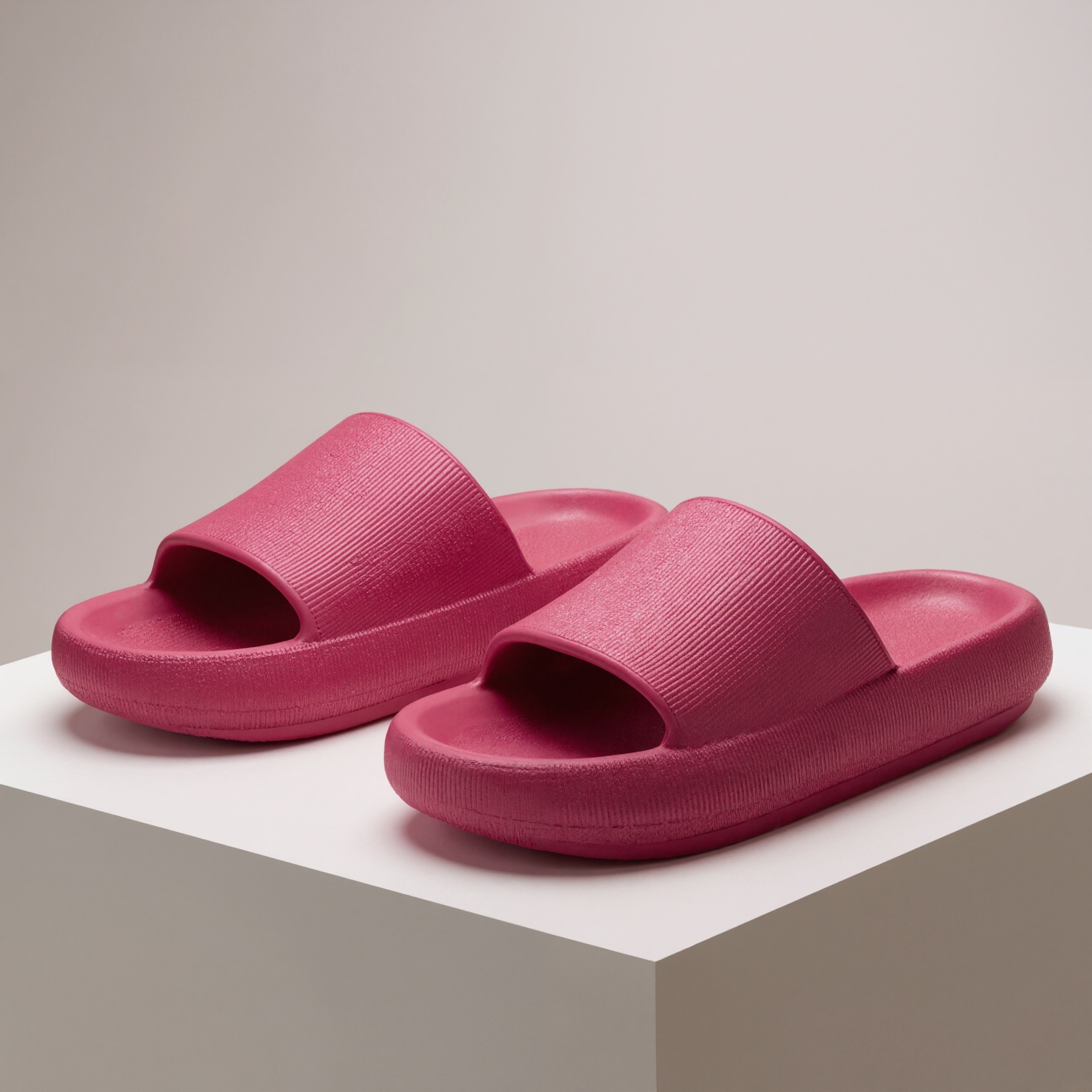 Thick Cushion Pillow Style House Slippers