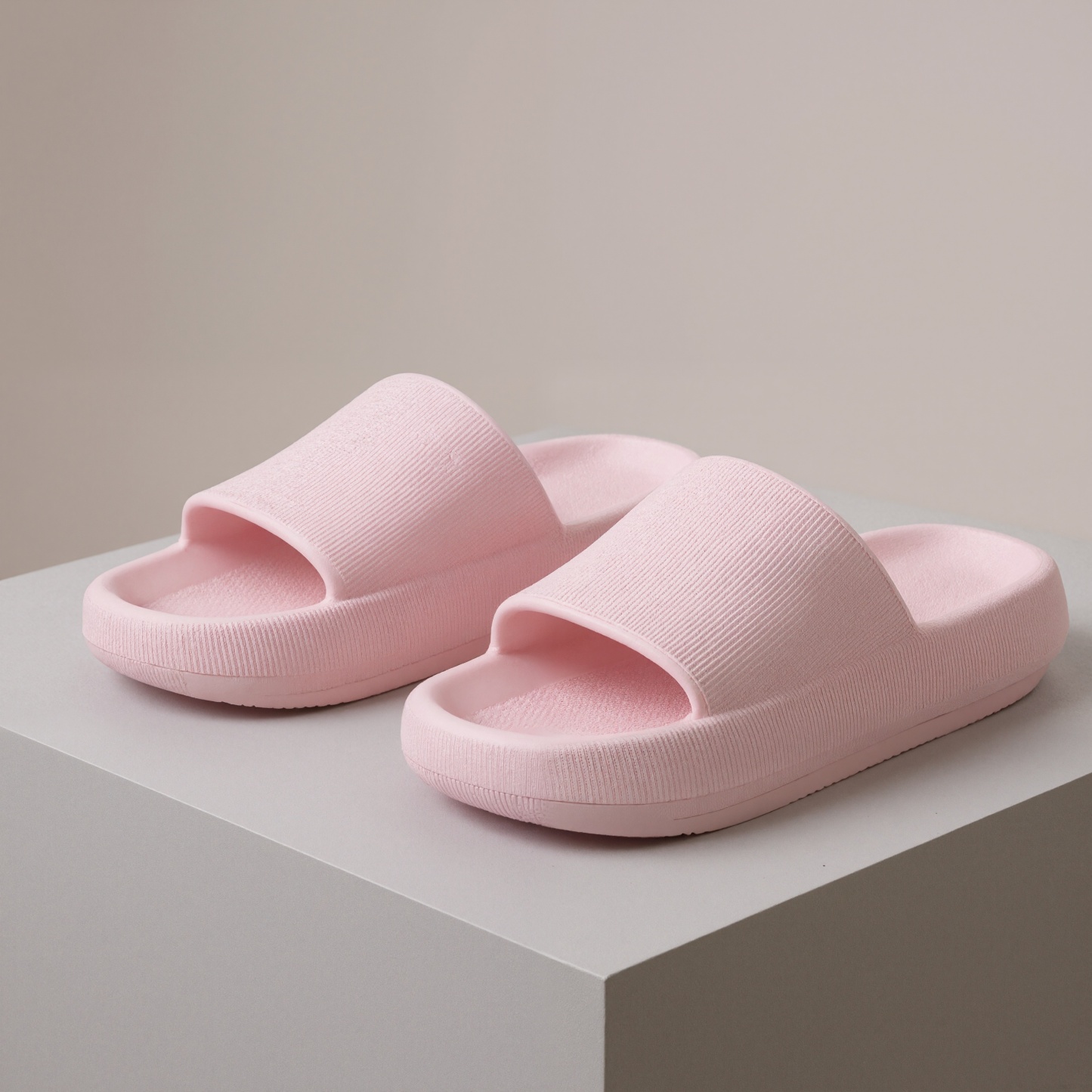 Thick Cushion Pillow Style House Slippers