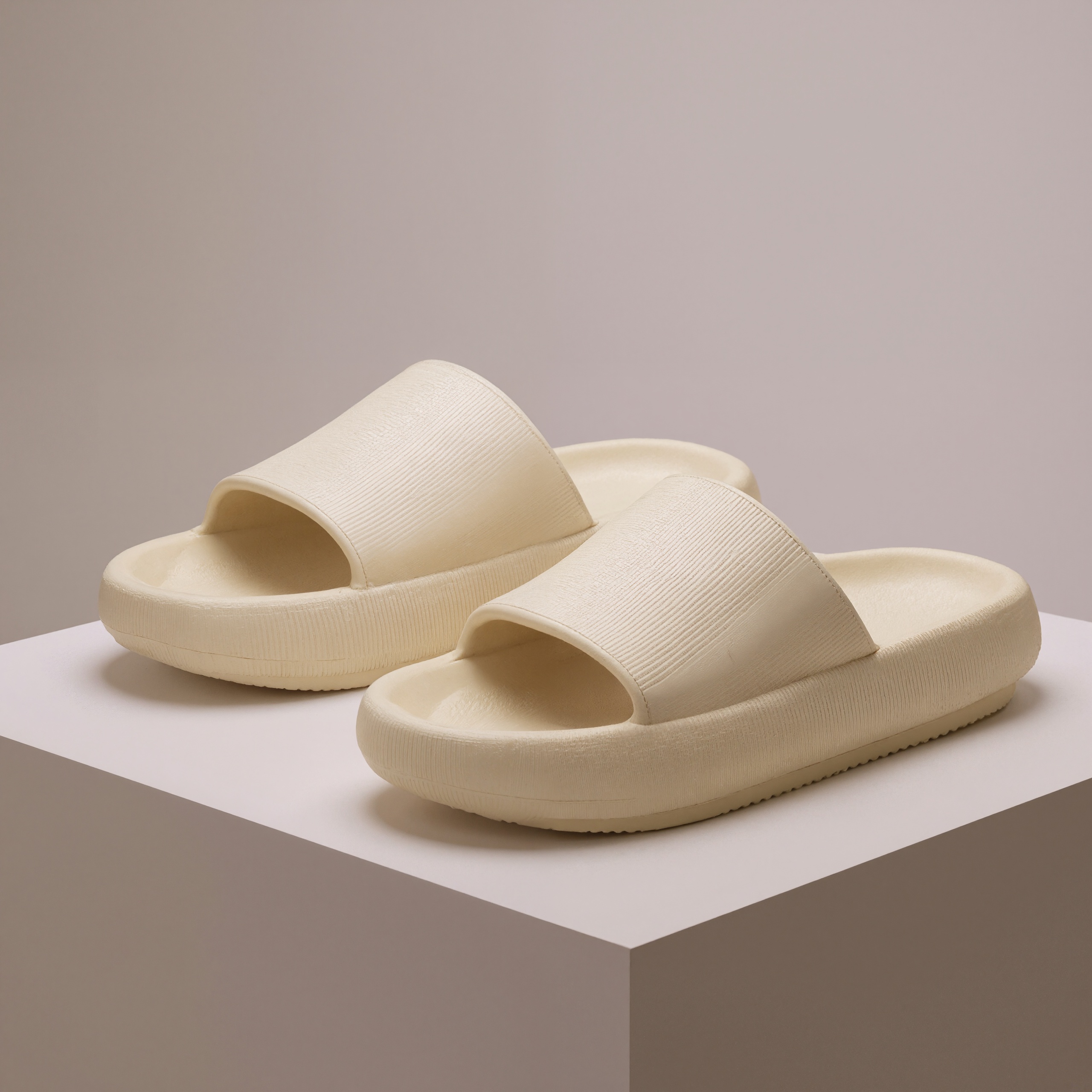 Thick Cushion Pillow Style House Slippers