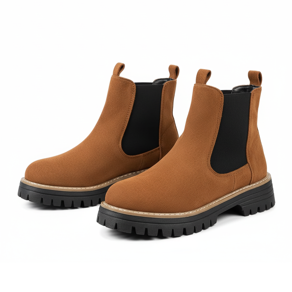 Women's Chunky Platform Chelsea Boots with Cushioned InsoleChunky Platform Boots With Cushioned Insole For Women - Image 8