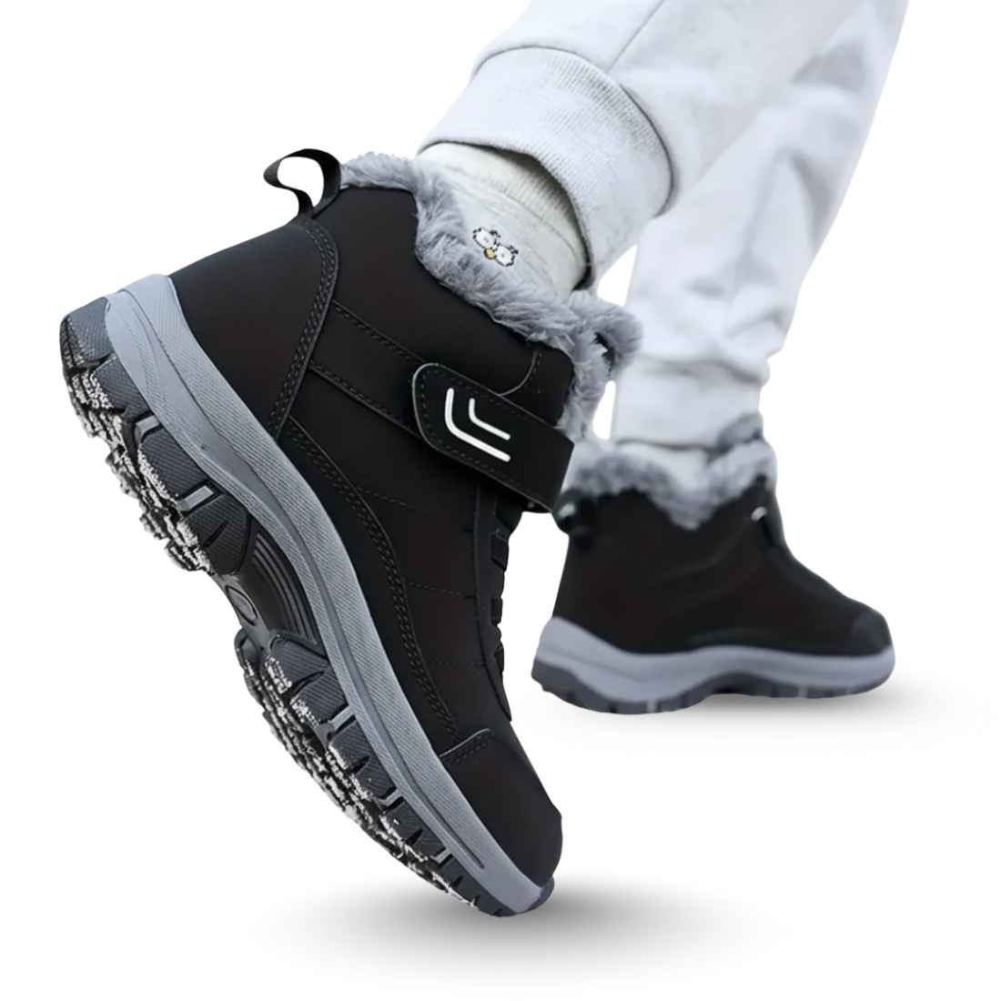 Warm Ankle Boots For Women With Soft Fuzzy Lining And Grip Sole DesignWarm Ankle Boots For Women With Soft Fuzzy Lining And Grip Sole Design - Image 4